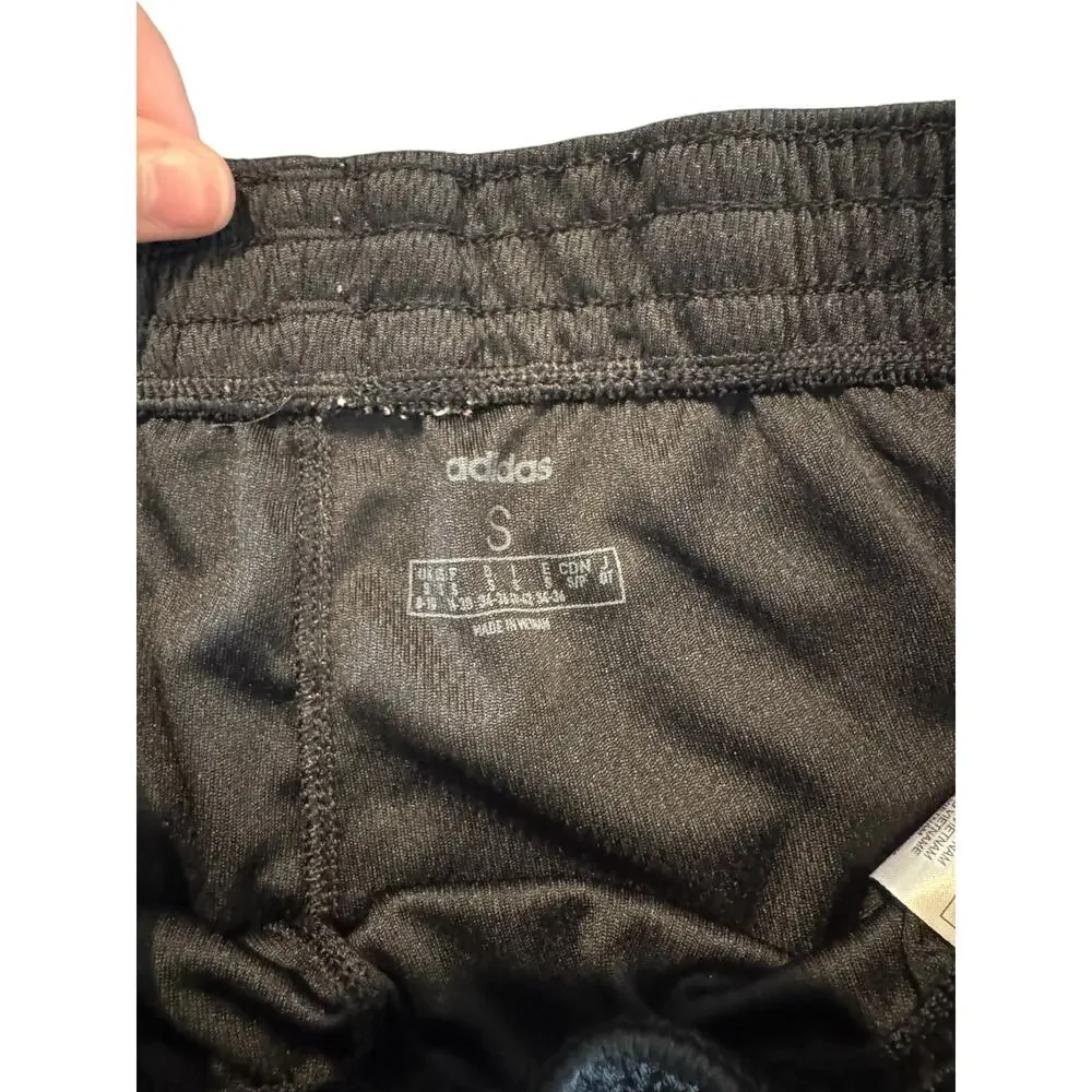 Adidas Women Size Small Shorts Training Athletic 3-Striped Black Workout Running